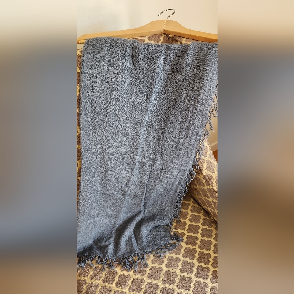 Chan Luu cashmere scarf in slate blue